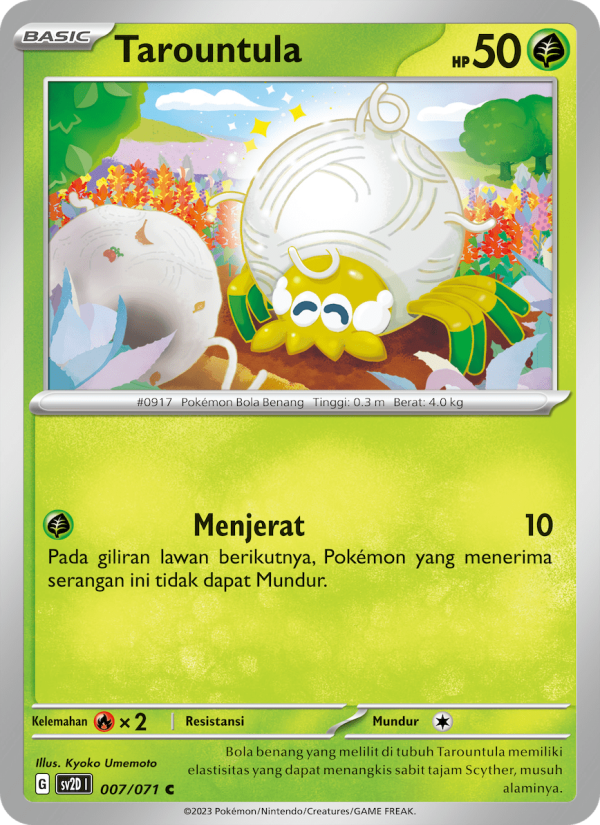 Tarountula 007 — Letusan Tanah (Indonesian Pokémon TCG card)