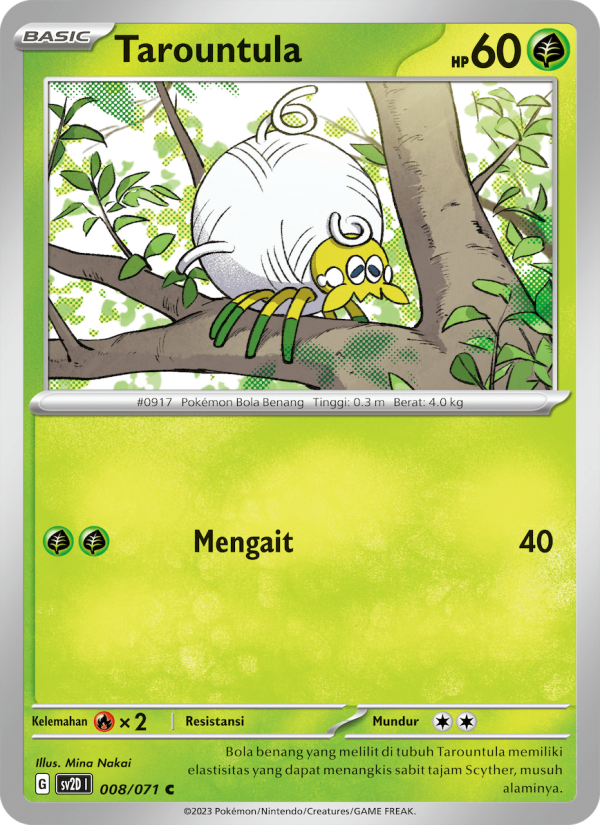 Tarountula 008 — Letusan Tanah (Indonesian Pokémon TCG card)