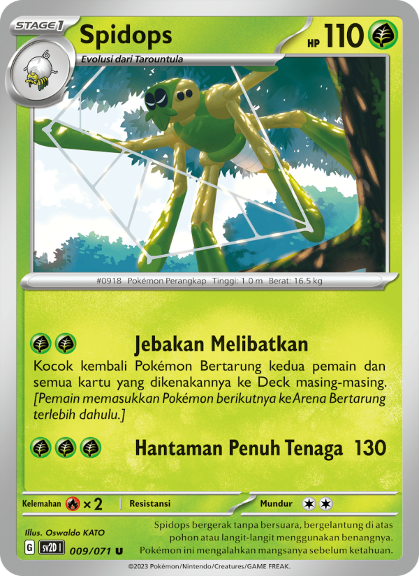 Spidops 009 — Letusan Tanah (Indonesian Pokémon TCG card)