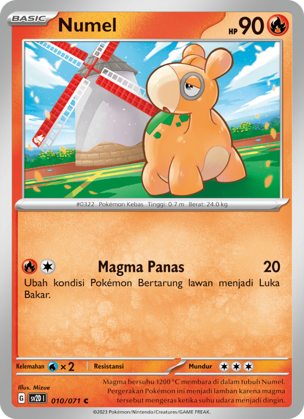 Numel 010 — Letusan Tanah (Indonesian Pokémon TCG card)