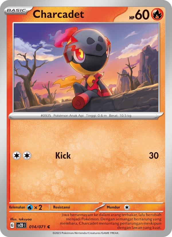 Charcadet 014 — Letusan Tanah (Indonesian Pokémon TCG card)