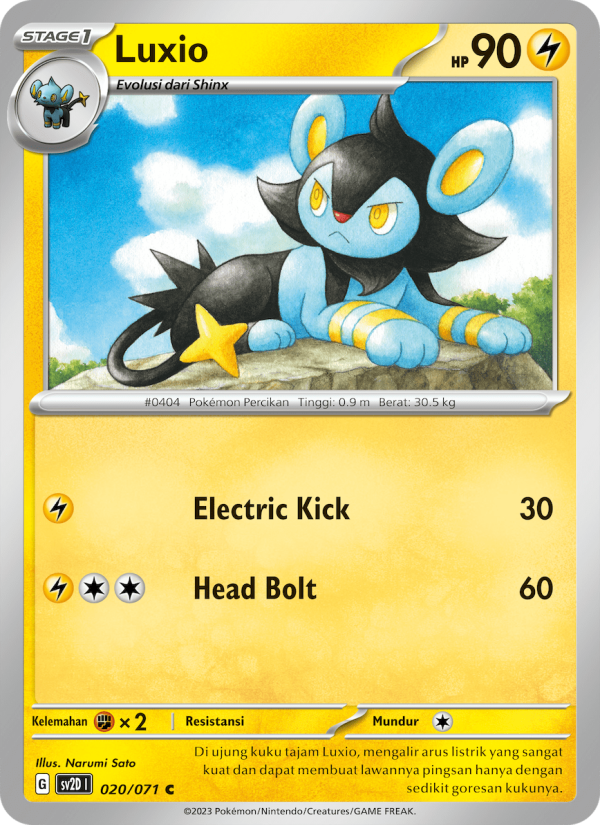 Luxio 020 — Letusan Tanah (Indonesian Pokémon TCG card)