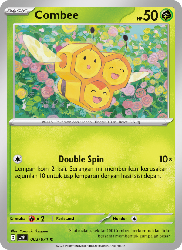 Combee 003 — Mara Bahaya Salju (Indonesian Pokémon TCG card)