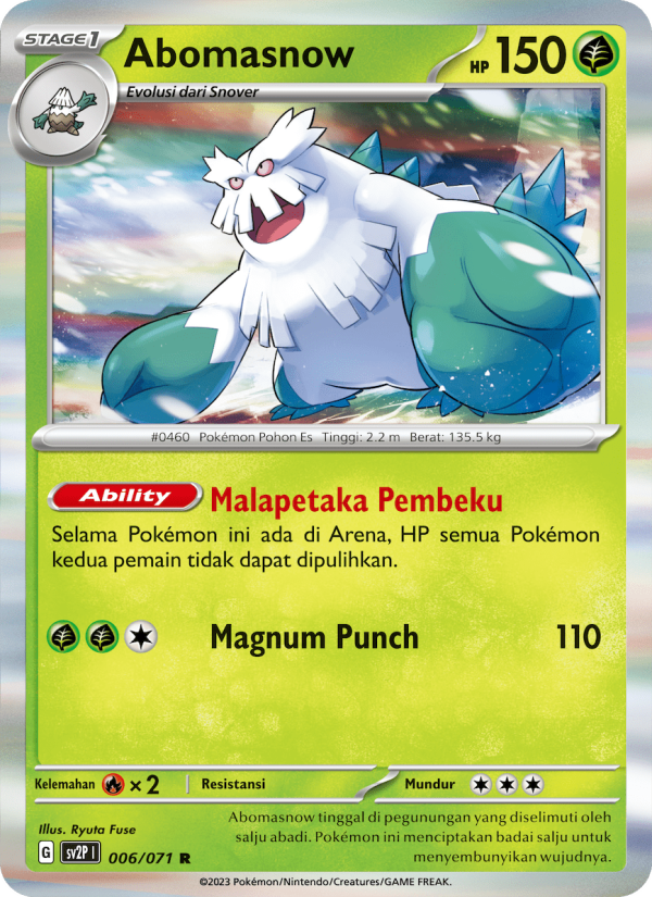 Abomasnow 006 — Mara Bahaya Salju (Indonesian Pokémon TCG card)