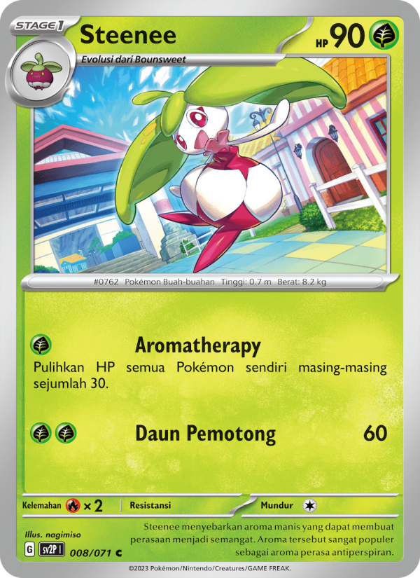Steenee 008 — Mara Bahaya Salju (Indonesian Pokémon TCG card)