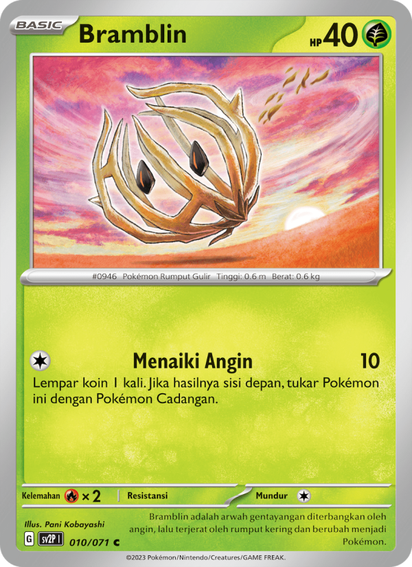 Bramblin 010 — Mara Bahaya Salju (Indonesian Pokémon TCG card)