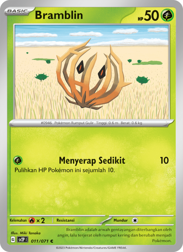 Bramblin 011 — Mara Bahaya Salju (Indonesian Pokémon TCG card)