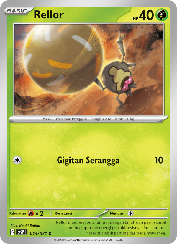 Rellor 013 — Mara Bahaya Salju (Indonesian Pokémon TCG card)
