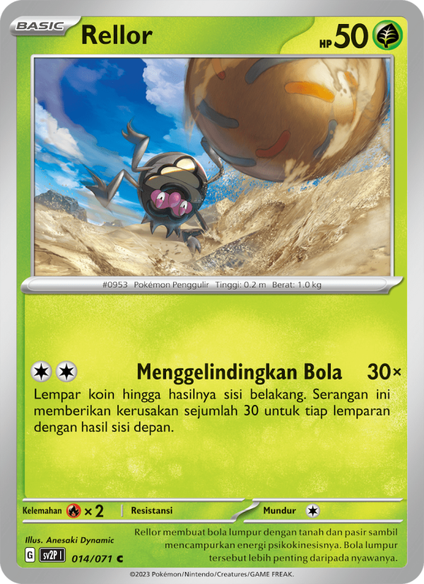 Rellor 014 — Mara Bahaya Salju (Indonesian Pokémon TCG card)