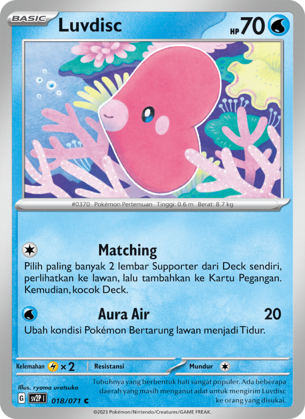 Luvdisc 018 — Mara Bahaya Salju (Indonesian Pokémon TCG card)