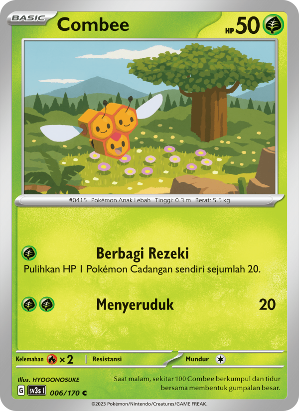 Combee 006 — Kilau Hitam (Indonesian Pokémon TCG card)