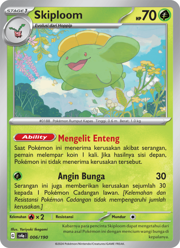 Skiploom 006 — Harta Berkilau ex (Indonesian Pokémon TCG card)