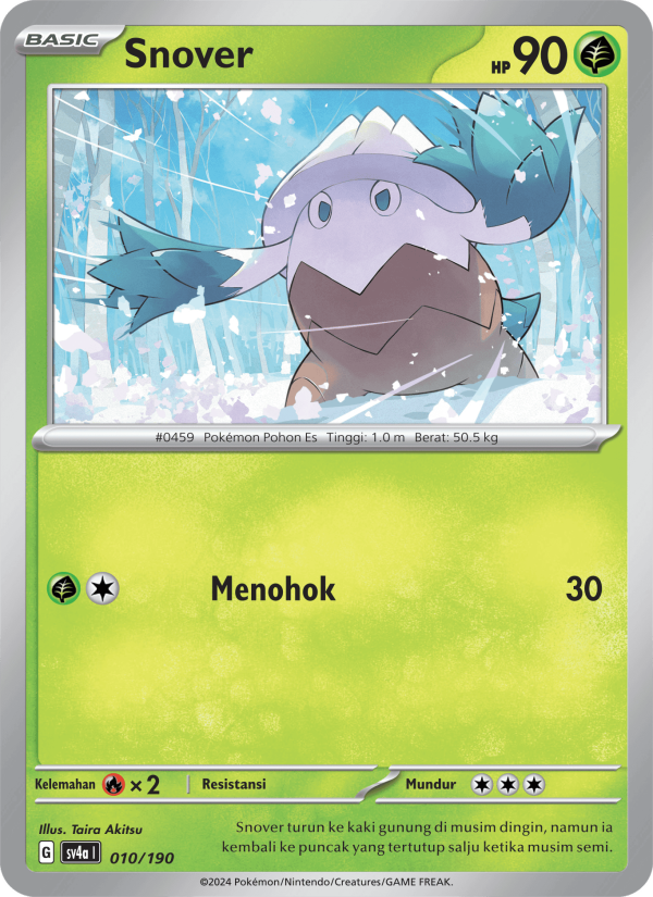 Snover 010 — Harta Berkilau ex (Indonesian Pokémon TCG card)