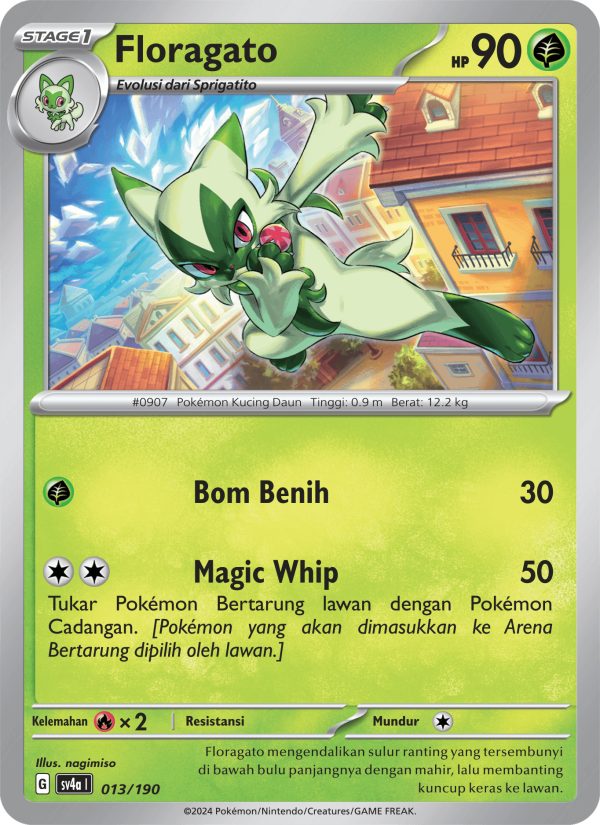 Floragato 013 — Harta Berkilau ex (Indonesian Pokémon TCG card)