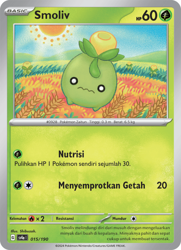 Smoliv 015 — Harta Berkilau ex (Indonesian Pokémon TCG card)