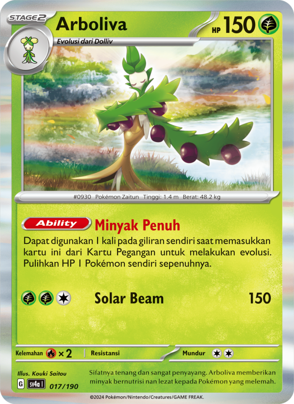 Arboliva 017 — Harta Berkilau ex (Indonesian Pokémon TCG card)