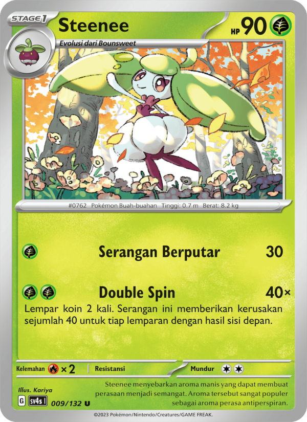 Steenee 009/132 — Pertemuan Paradoks (Indonesian Pokémon TCG card)