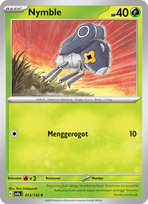 Nymble 013/132 — Pertemuan Paradoks (Indonesian Pokémon TCG card)