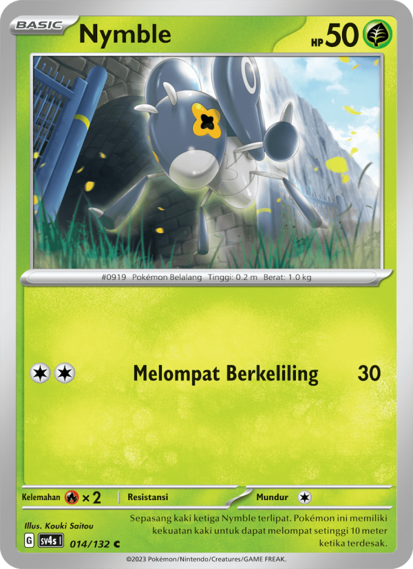 Nymble 014/132 — Pertemuan Paradoks (Indonesian Pokémon TCG card)