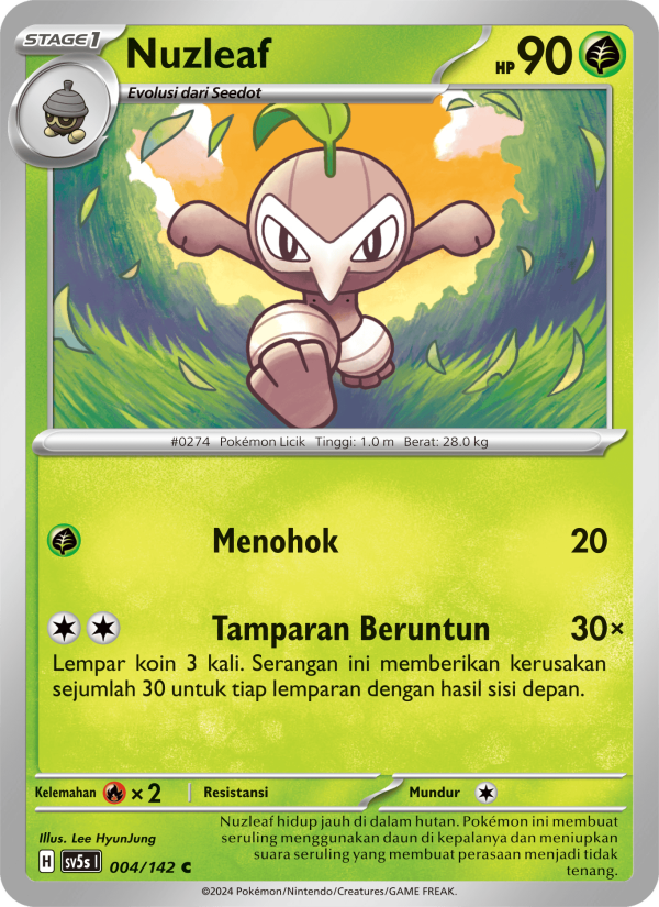 Nuzleaf 004 — Paradoks Andalan (Indonesian Pokémon TCG card)