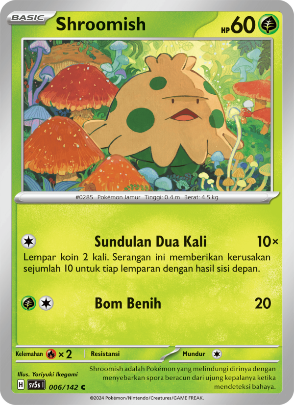 Shroomish 006 — Paradoks Andalan (Indonesian Pokémon TCG card)