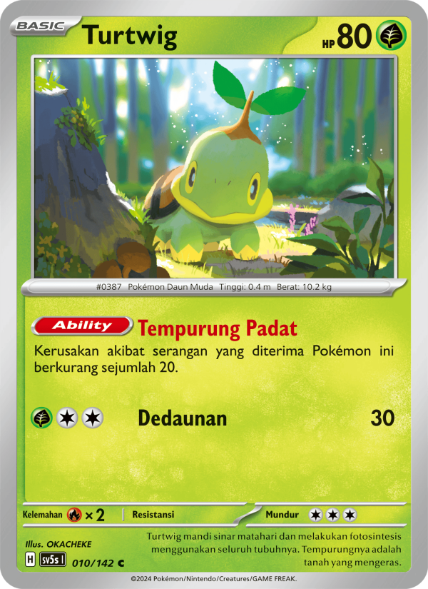 Turtwig 010 — Paradoks Andalan (Indonesian Pokémon TCG card)