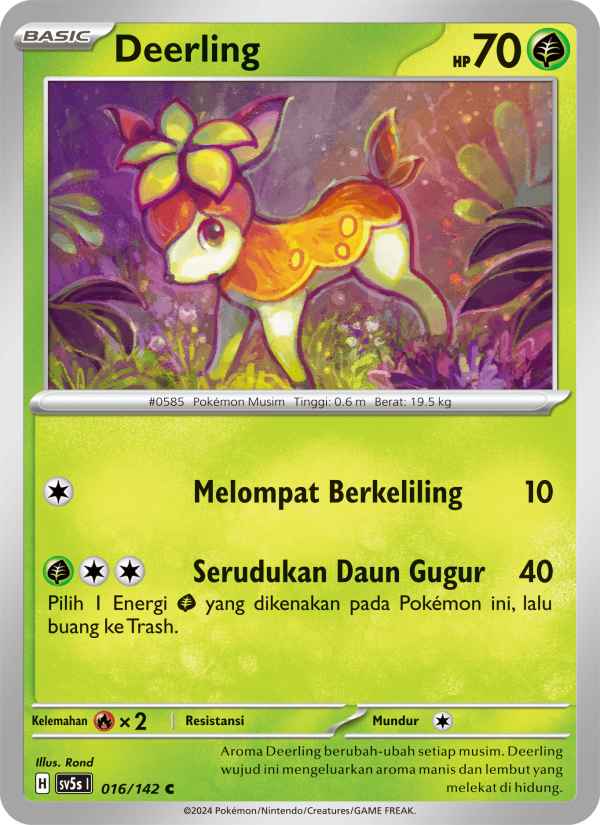 Deerling 016 — Paradoks Andalan (Indonesian Pokémon TCG card)