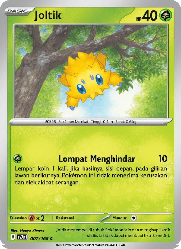Joltik 007 — Bimbingan Rasi (Indonesian Pokémon TCG card)