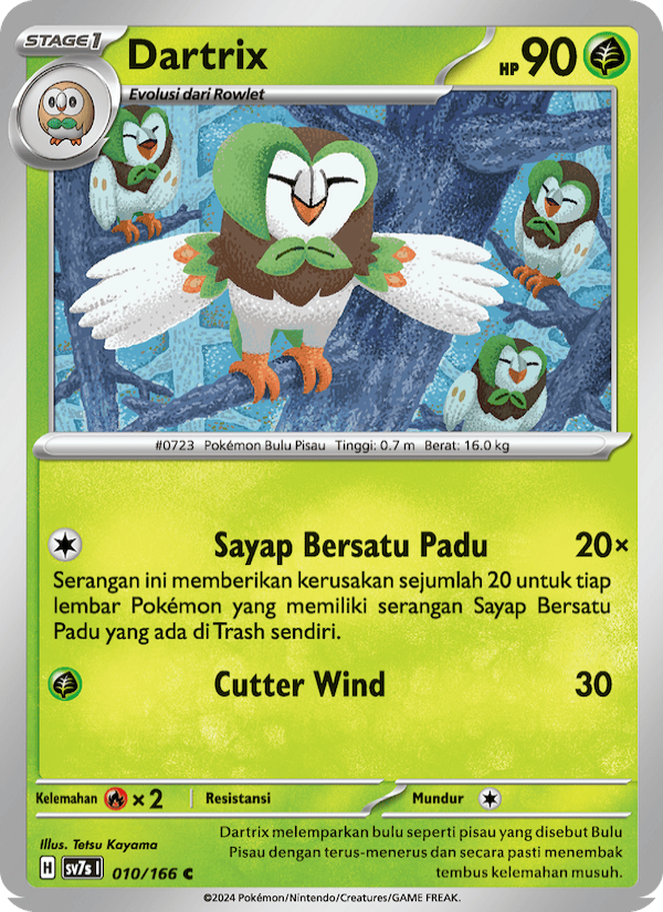 Dartrix 010 — Bimbingan Rasi (Indonesian Pokémon TCG card)