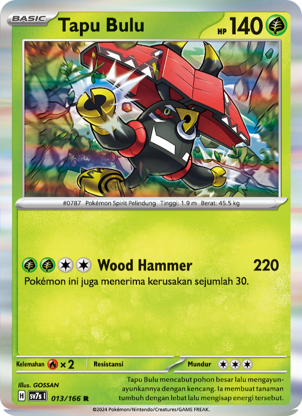 Tapu Bulu 013 — Bimbingan Rasi (Indonesian Pokémon TCG card)