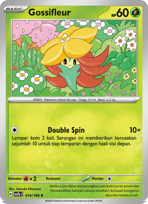 Gossifleur 014 — Bimbingan Rasi (Indonesian Pokémon TCG card)