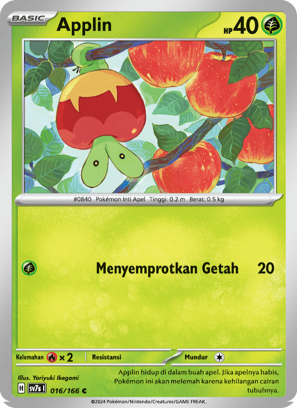 Applin 016 — Bimbingan Rasi (Indonesian Pokémon TCG card)