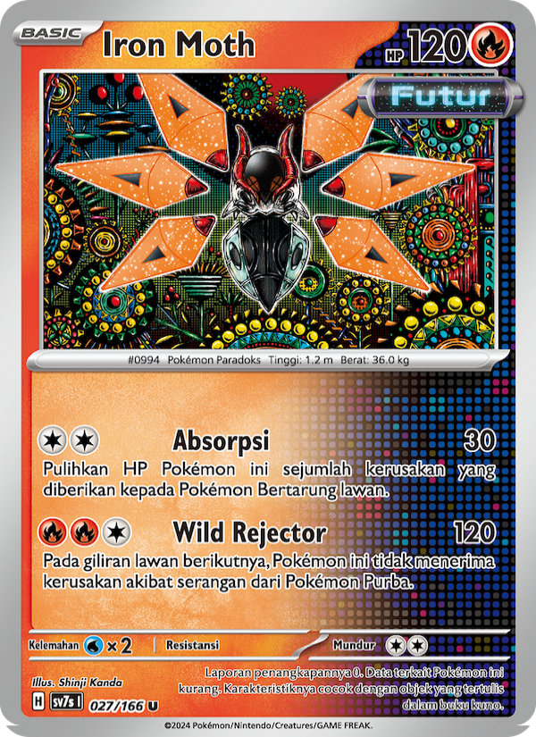 Iron Moth 027 — Bimbingan Rasi (Indonesian Pokémon TCG card)