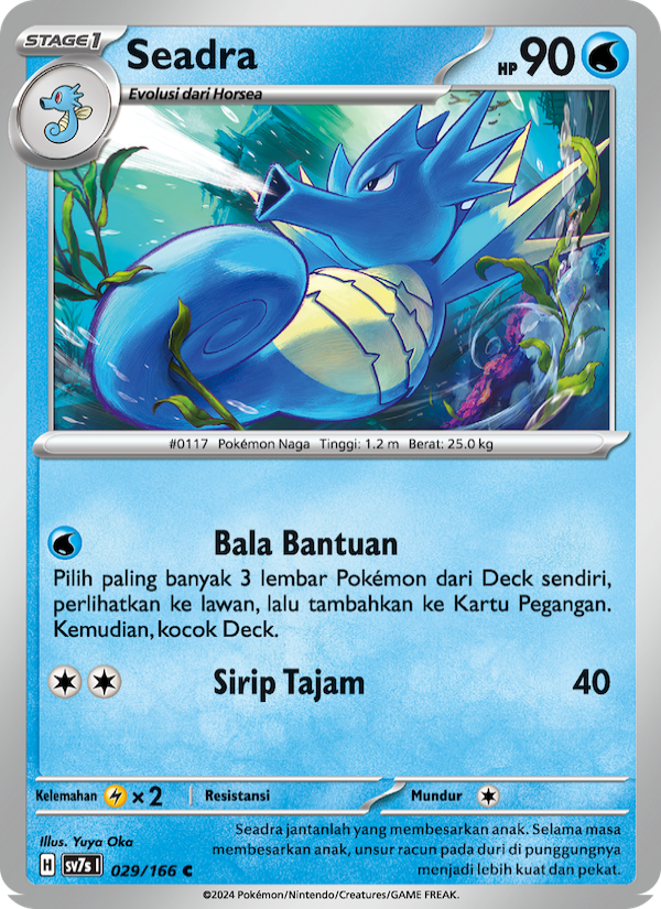 Seadra 029 — Bimbingan Rasi (Indonesian Pokémon TCG card)
