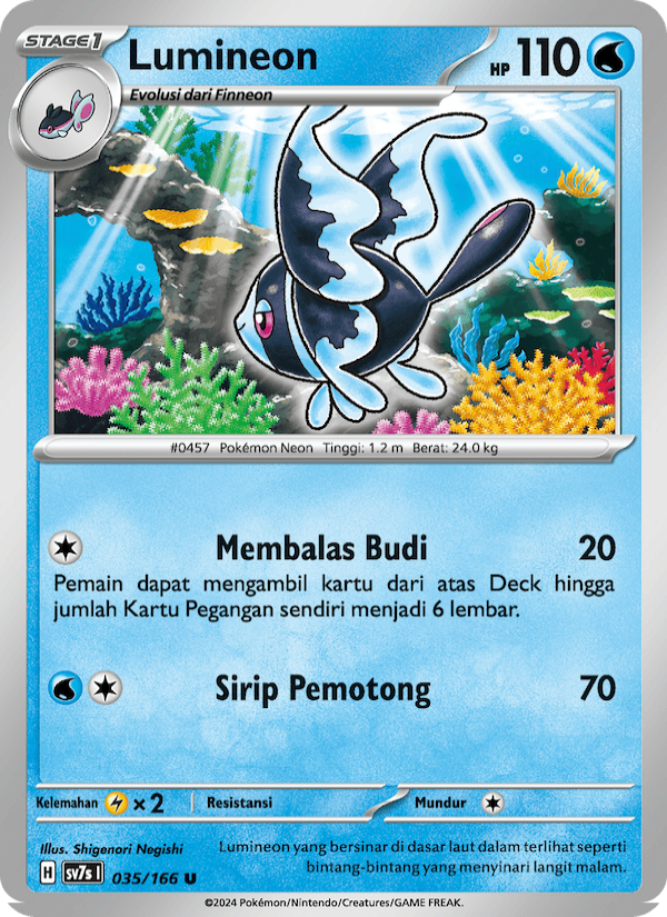 Lumineon 035 — Bimbingan Rasi (Indonesian Pokémon TCG card)