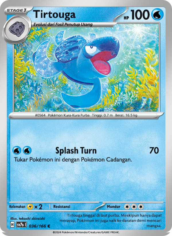 Tirtouga 036 — Bimbingan Rasi (Indonesian Pokémon TCG card)