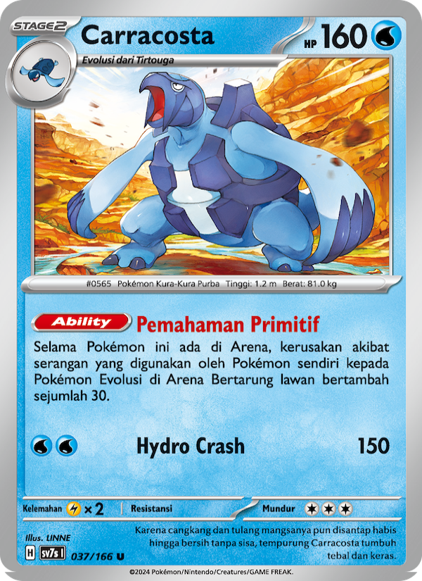 Carracosta 037 — Bimbingan Rasi (Indonesian Pokémon TCG card)
