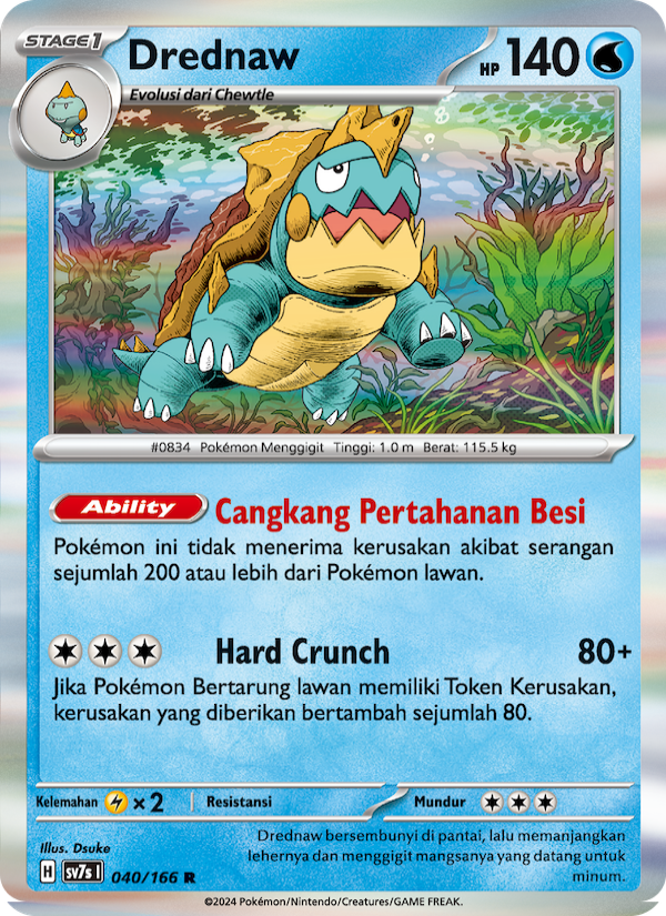 Drednaw 040 — Bimbingan Rasi (Indonesian Pokémon TCG card)