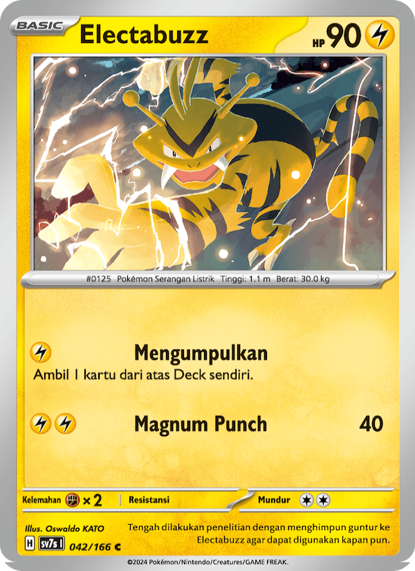 Electabuzz 042 — Bimbingan Rasi (Indonesian Pokémon TCG card)