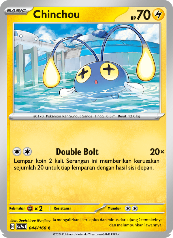 Chinchou 044 — Bimbingan Rasi (Indonesian Pokémon TCG card)