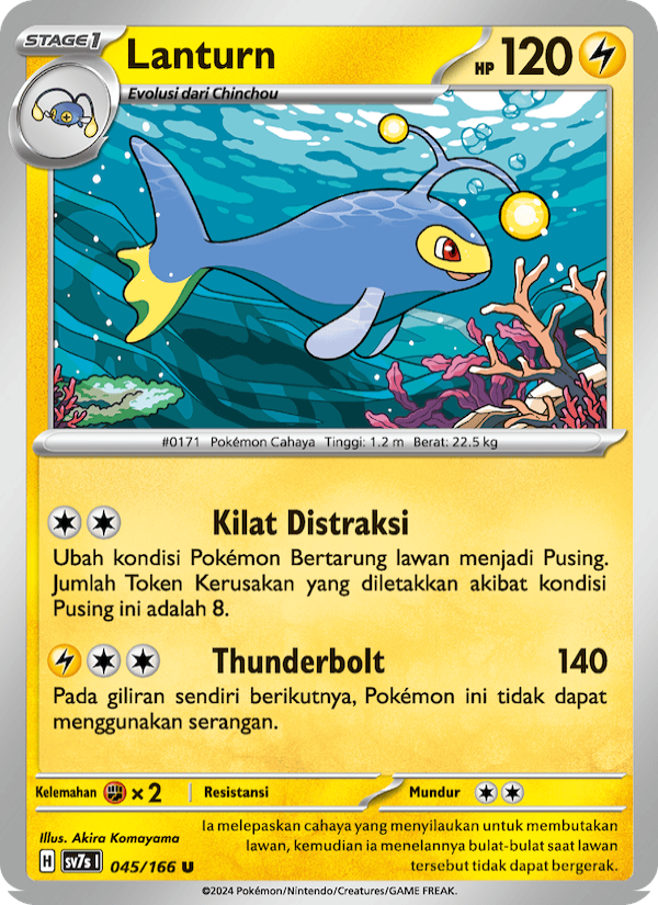 Lanturn 045 — Bimbingan Rasi (Indonesian Pokémon TCG card)
