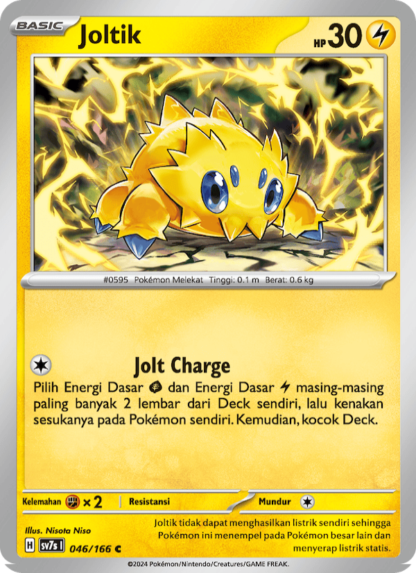 Joltik 046 — Bimbingan Rasi (Indonesian Pokémon TCG card)