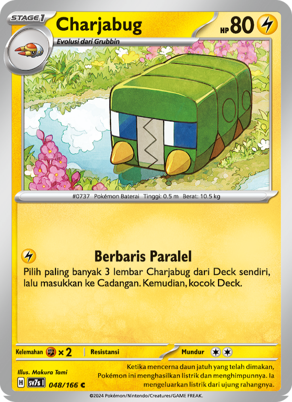 Charjabug 048 — Bimbingan Rasi (Indonesian Pokémon TCG card)