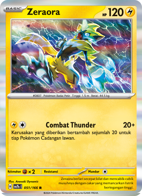 Zeraora 051 — Bimbingan Rasi (Indonesian Pokémon TCG card)