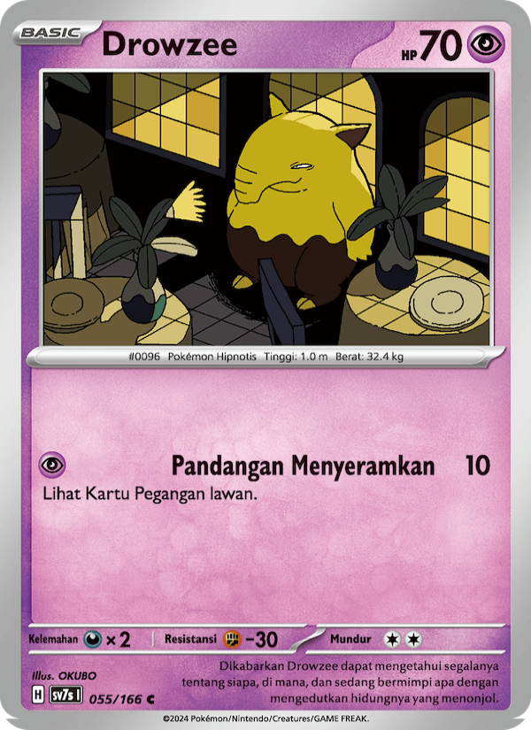 Drowzee 055 — Bimbingan Rasi (Indonesian Pokémon TCG card)