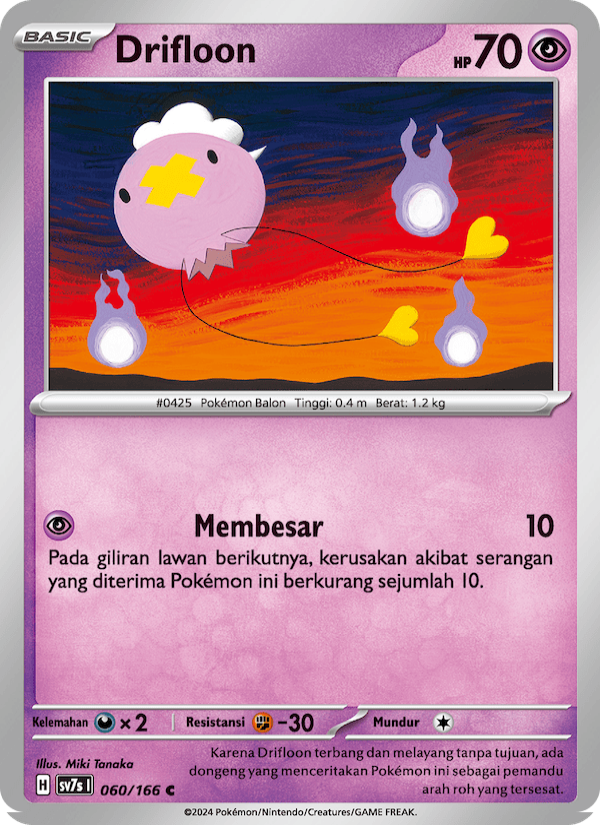 Drifloon 060 — Bimbingan Rasi (Indonesian Pokémon TCG card)