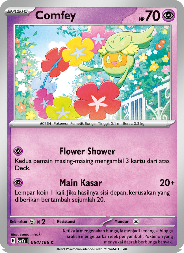 Comfey 064 — Bimbingan Rasi (Indonesian Pokémon TCG card)