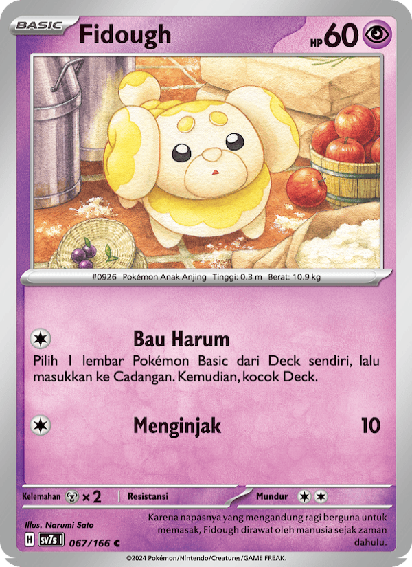 Fidough 067 — Bimbingan Rasi (Indonesian Pokémon TCG card)