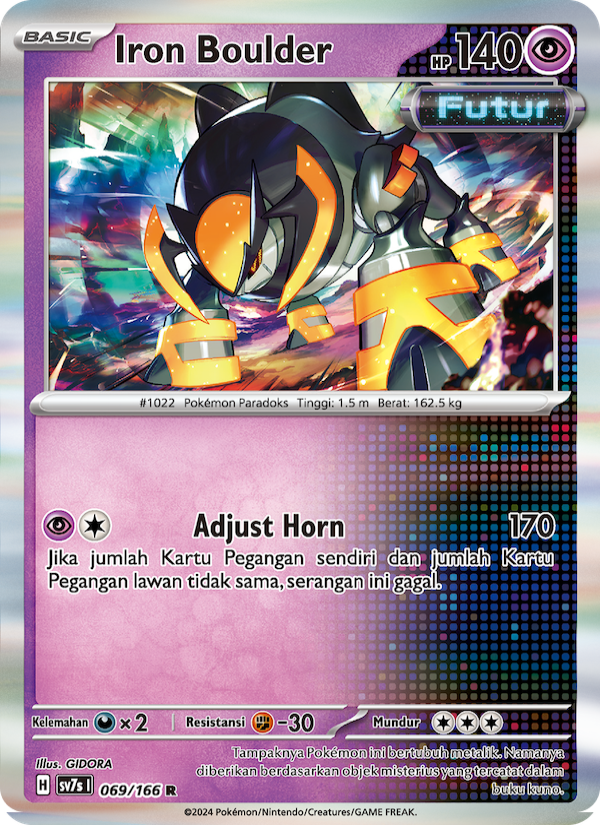 Iron Boulder 069 — Bimbingan Rasi (Indonesian Pokémon TCG card)