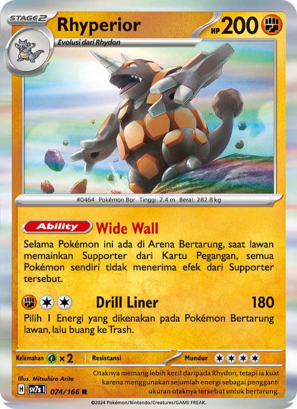 Rhyperior 074 — Bimbingan Rasi (Indonesian Pokémon TCG card)